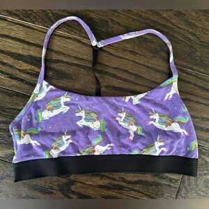 MeUndies Purple Unicorn Sports Bra